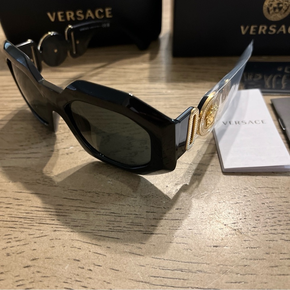 COPY - VERSACE VE4424U GB1 87 Black Dark Grey 56 mm Women's Sunglasses